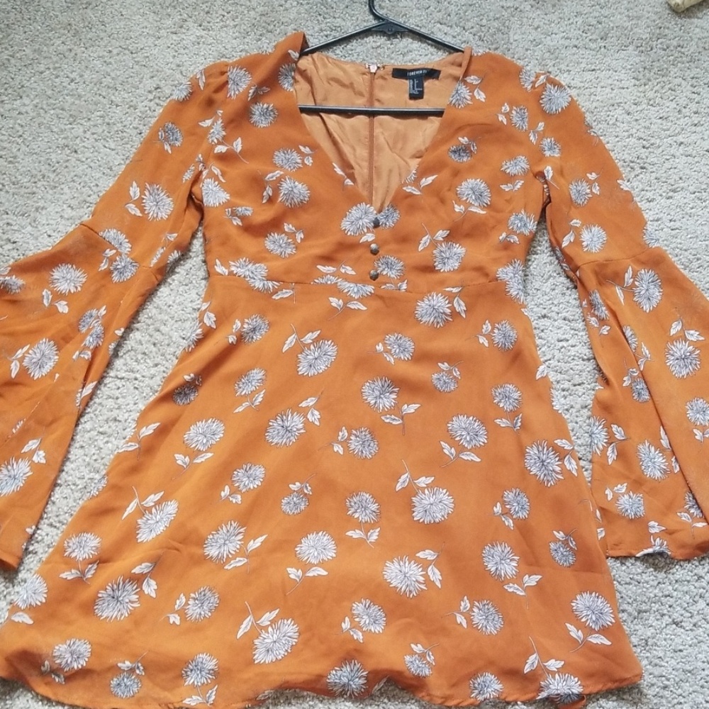 Floral Bell Sleeve Minidress